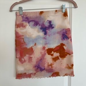 Forever 21 watercolor mini skirt